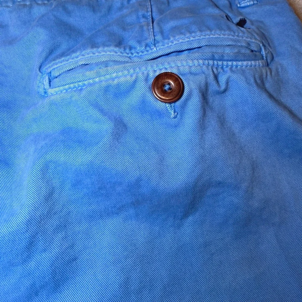 American Eagle Mens Size 34 Blue Chino Shorts Flat Front Casual Vacation Classic